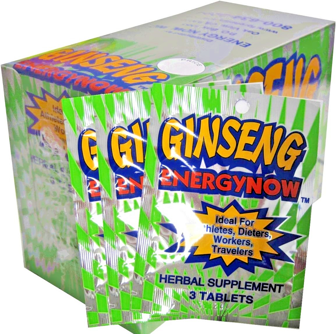 6 Boxes Of Energy Now Ginseng Herbal Supplements 144 Packs 3 Pills In Each Pack