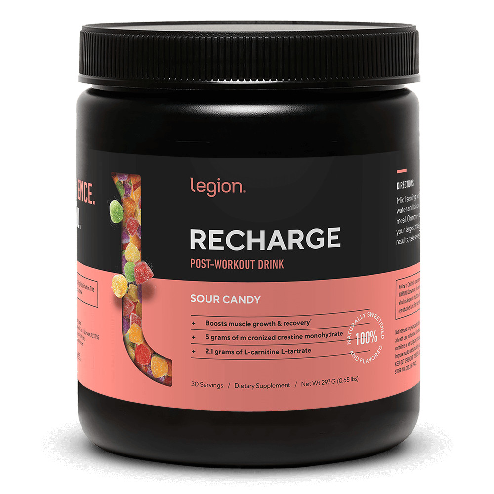 Legion Recharge Post Workout with Creatine, Sour Candy, 30 Servings