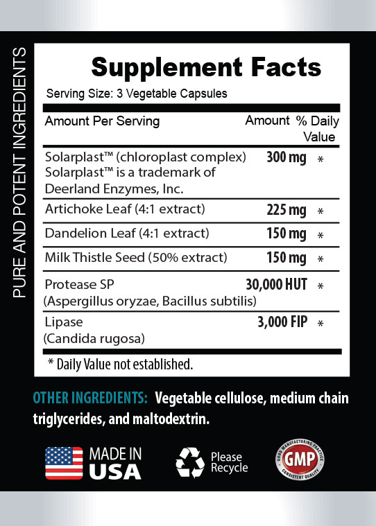 whole body cleanse – LIVER DETOXIFIER FORMULA – artichoke leaf – 1 Bottle