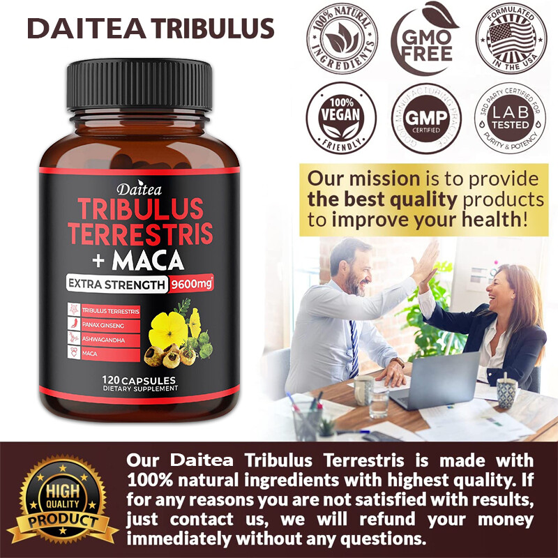 Testosterone Booster Low Test Boost Natural Tribulus Terrestris With Maca