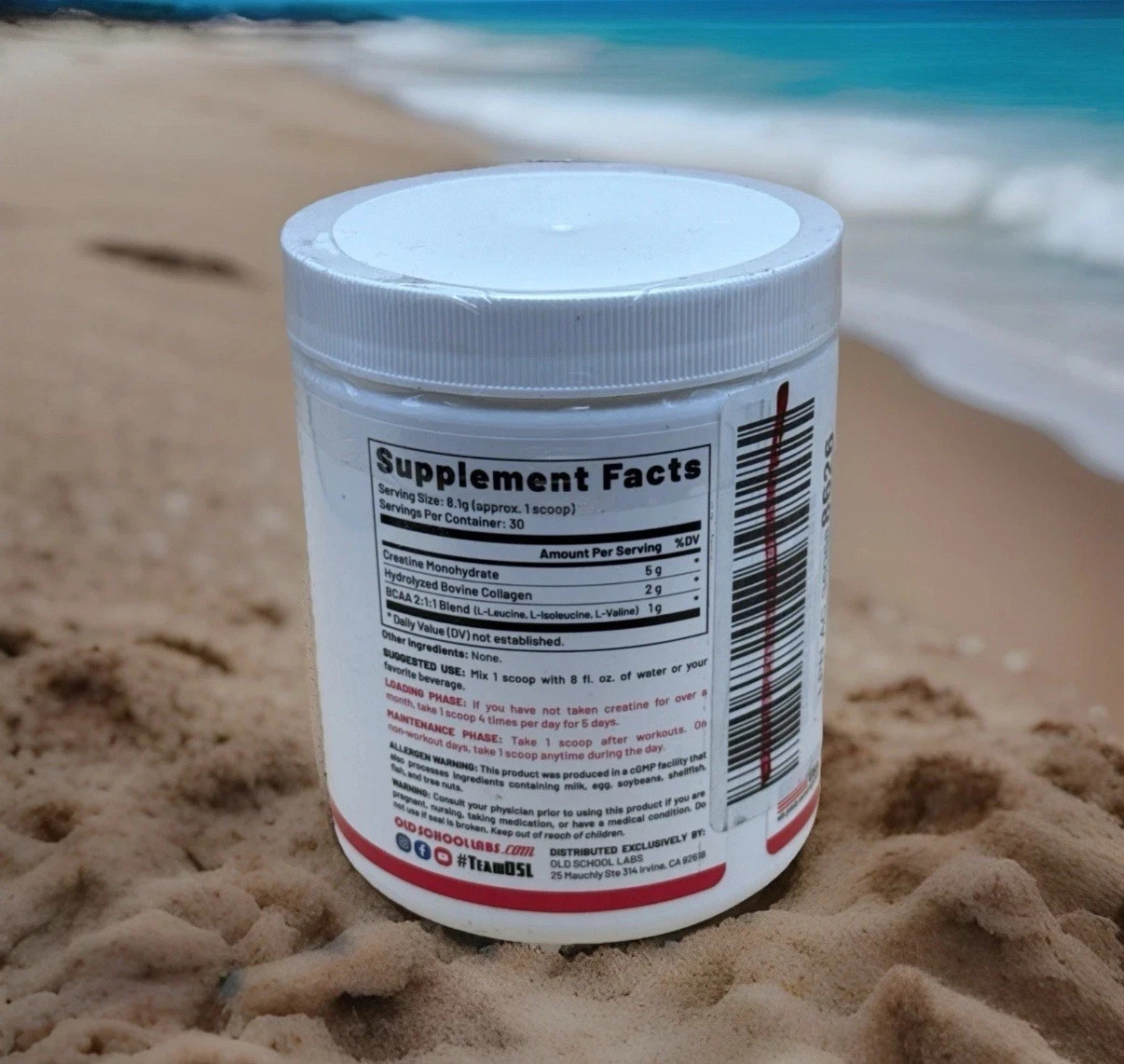 Old School Creatine Monohydrate Powder for Women 30 servings unflavored