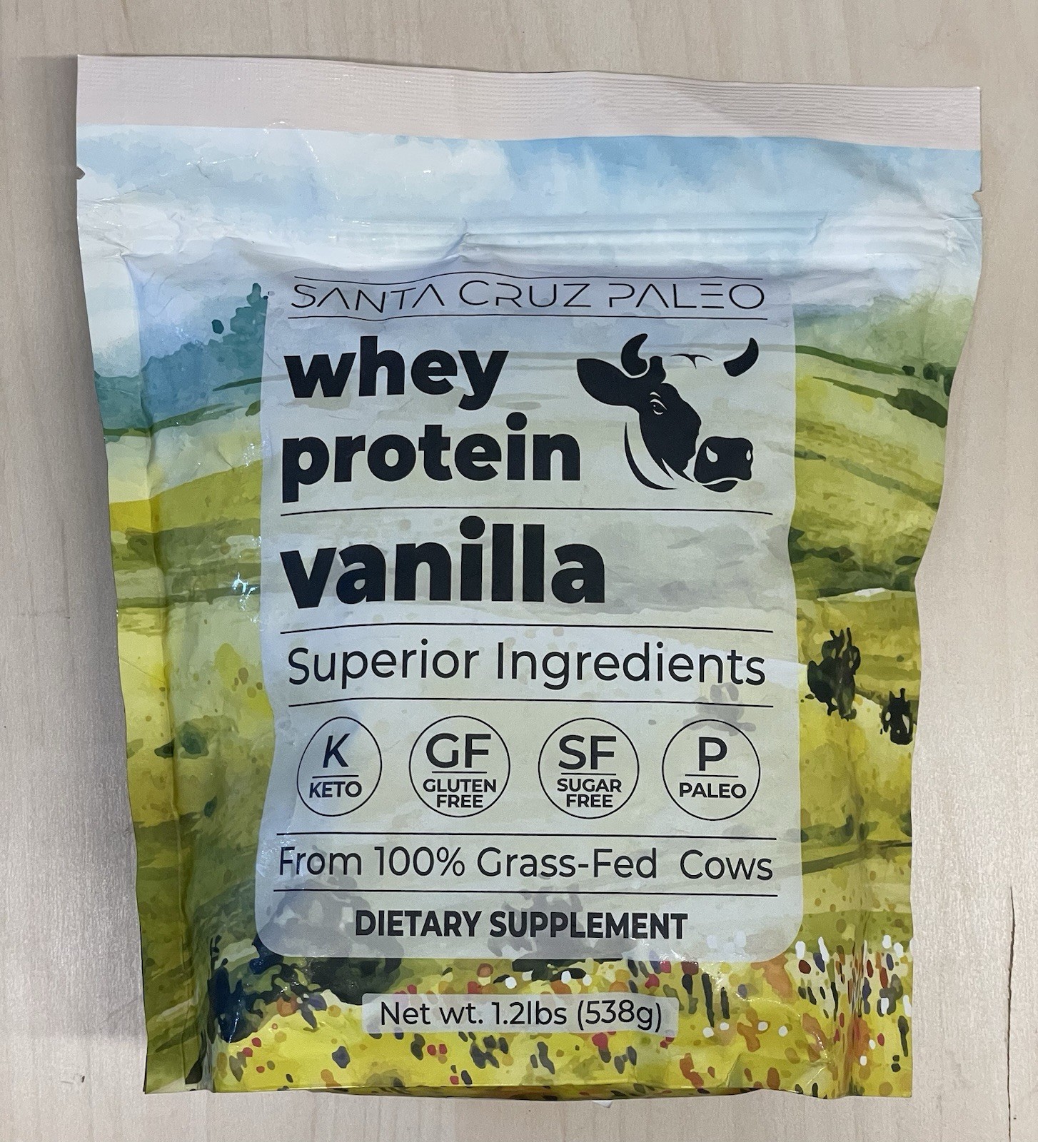 Santa Cruz Paleo Whey Protein Powder, 🍦 Vanilla Flavor, 20 Servings, 1.2 lb Bag