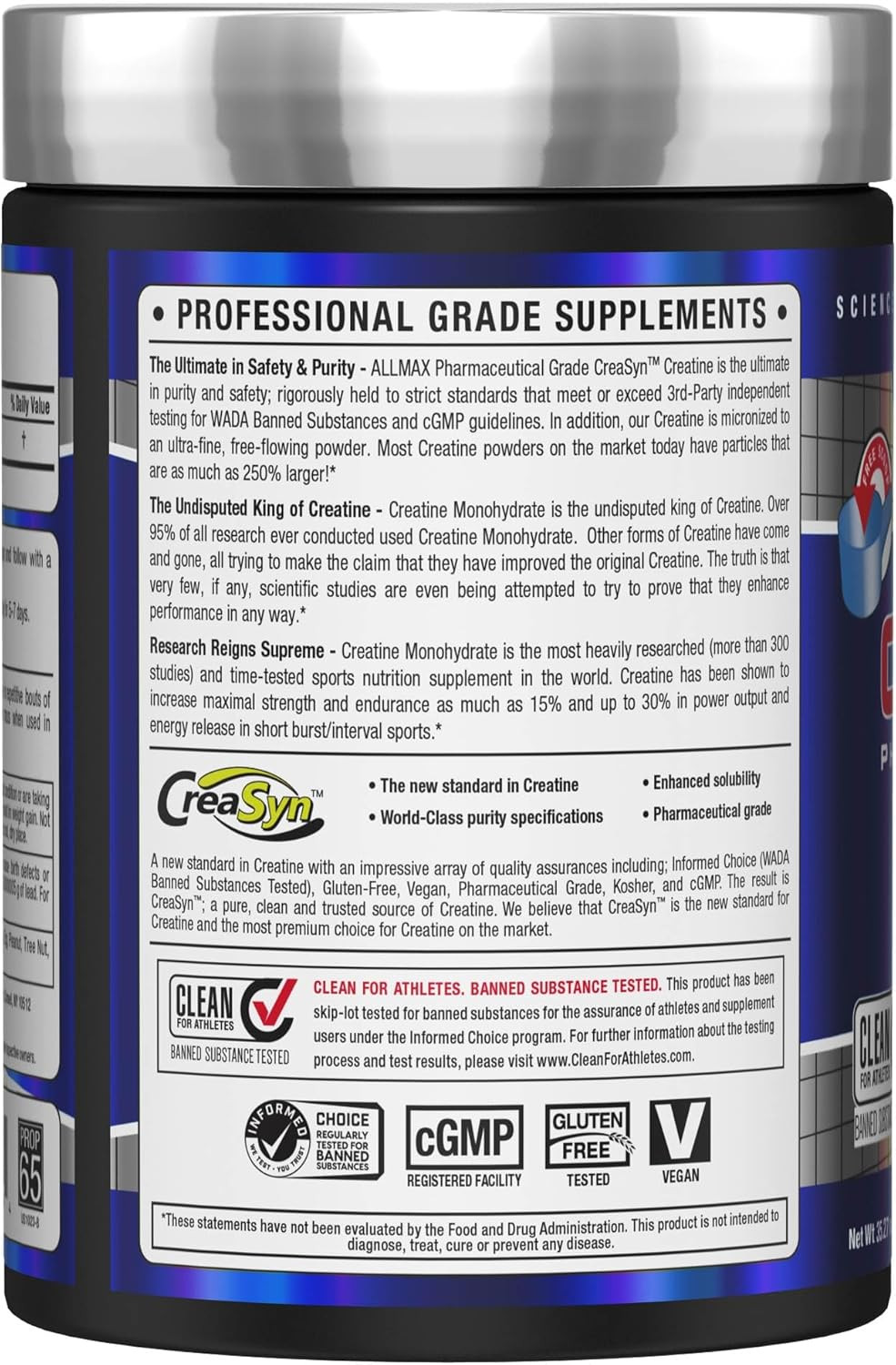 Nutrition Creatine Monohydrate – Improves Performance & Training Intensity – …