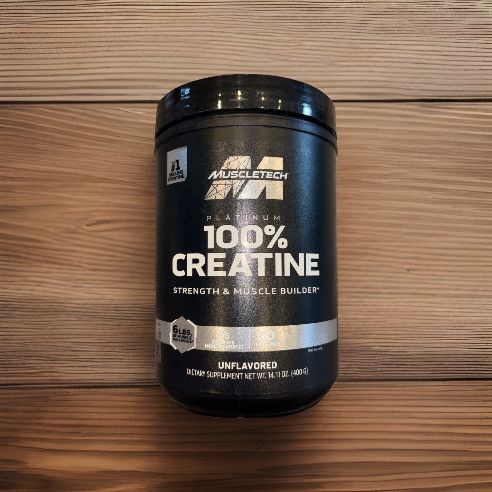 Muscletech, Essential Series, Platinum 100% Creatine, Unflavored, 14.11 oz