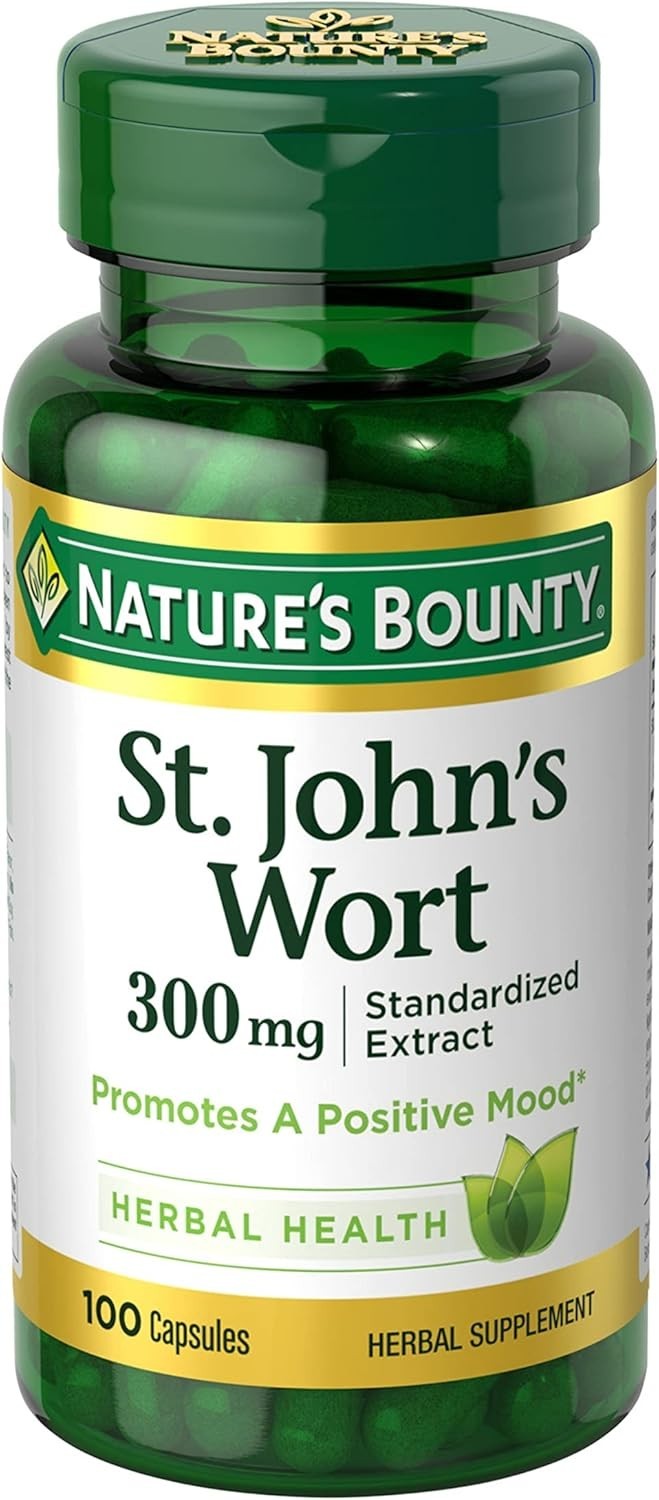 St. John’s Wort 300mg – Nature’s Bounty Herbal Mood Support, 100 Capsules
