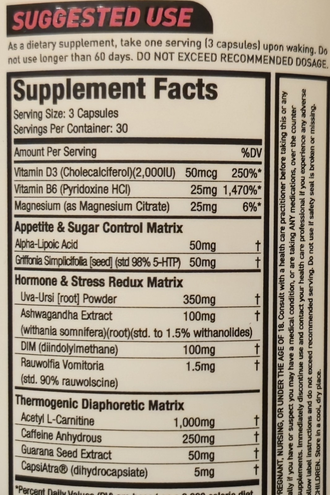 MuscleSport FEMMEBURN HER SERIESThermo Fat Burner 90 Caps(30 Serv) BEST BY 10/26