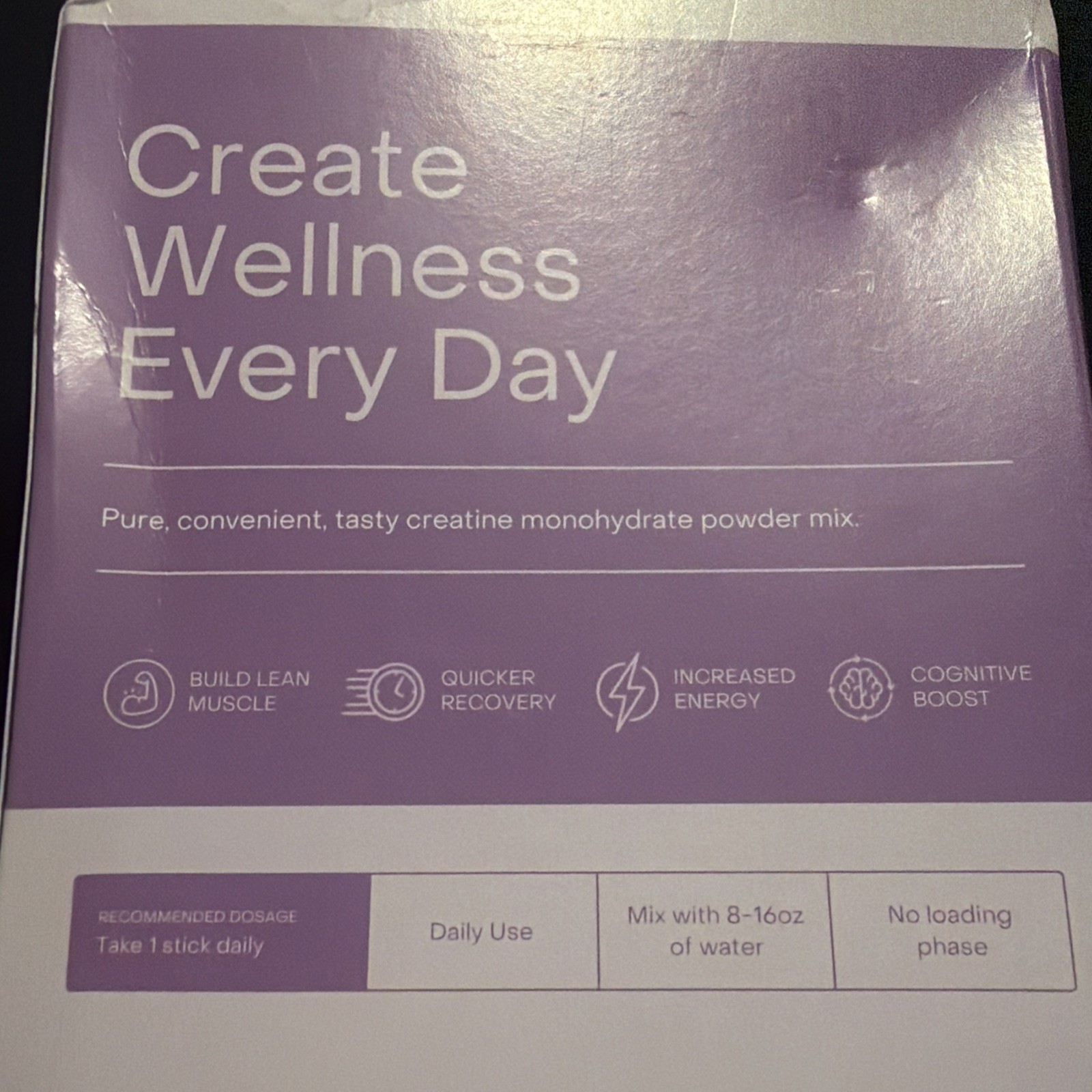 Create Creatine Monohydrate Powder Mixed Berry 30 Stick Packs Non-GMO