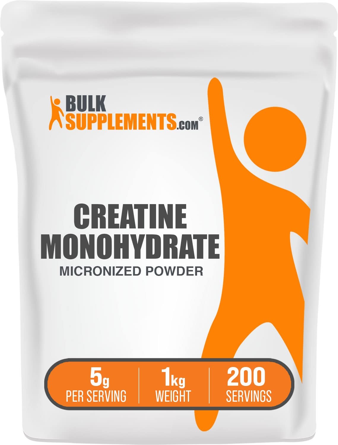 BulkSupplements.com Creatine Monohydrate Powder 2.2 Pound (Pack of 1), White