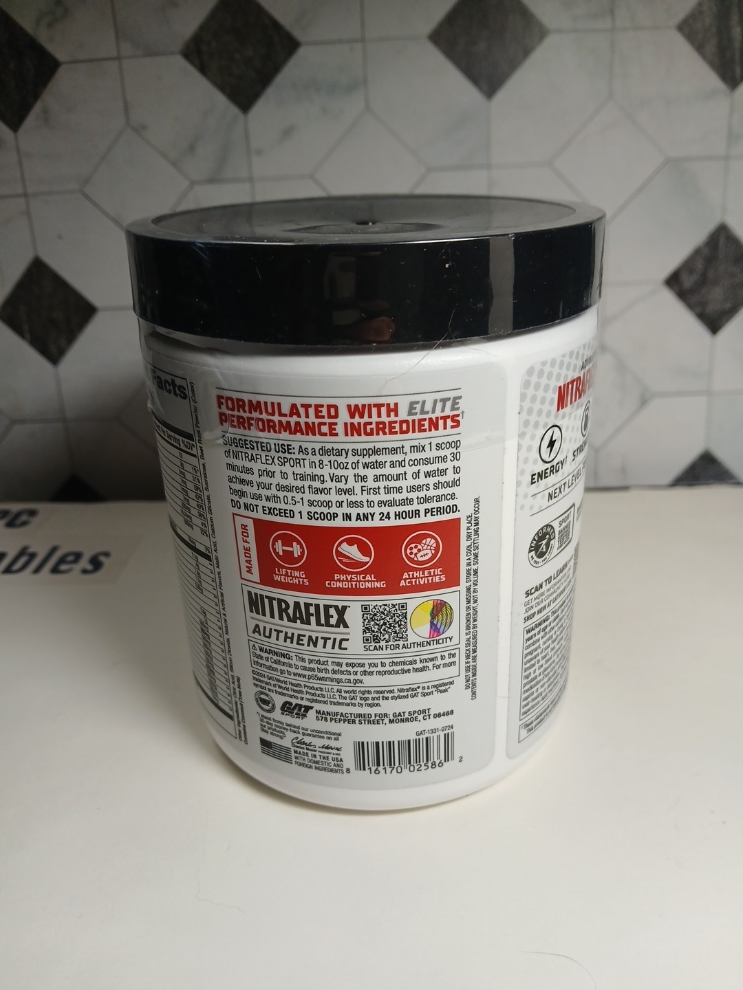 GAT Sport Nitraflex Pre-Workout ~Fruit Punch 10.74oz Exp 07/2027