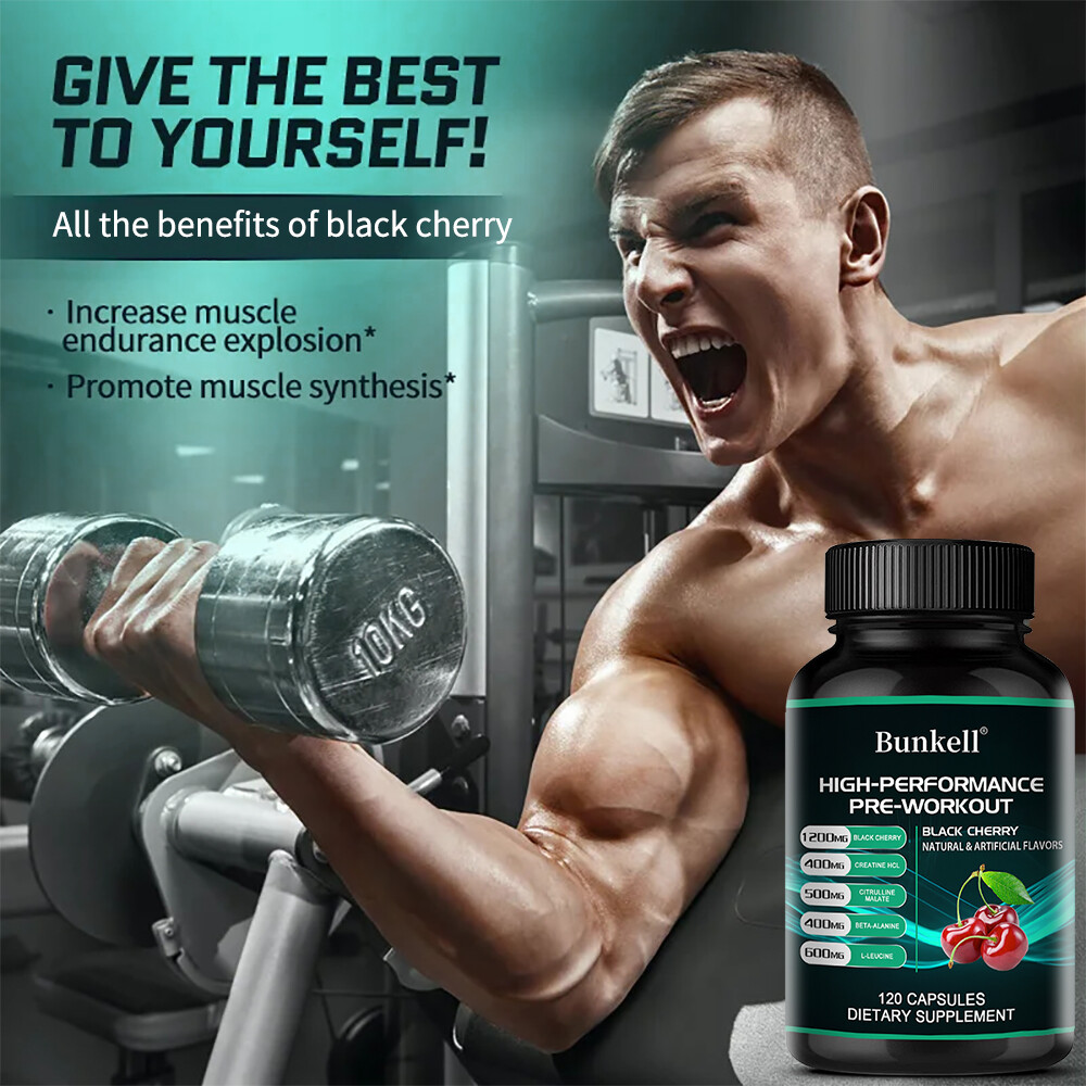 HIGH-PERFORMANCE PRE-WORKOUT BLACK CHERRY extract Capsules-muscle energy build