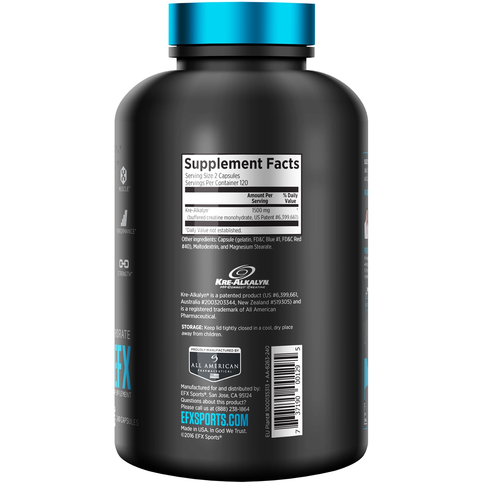 EFX Sports Kre-Alkalyn EFX 240 Capsules Informed Sport