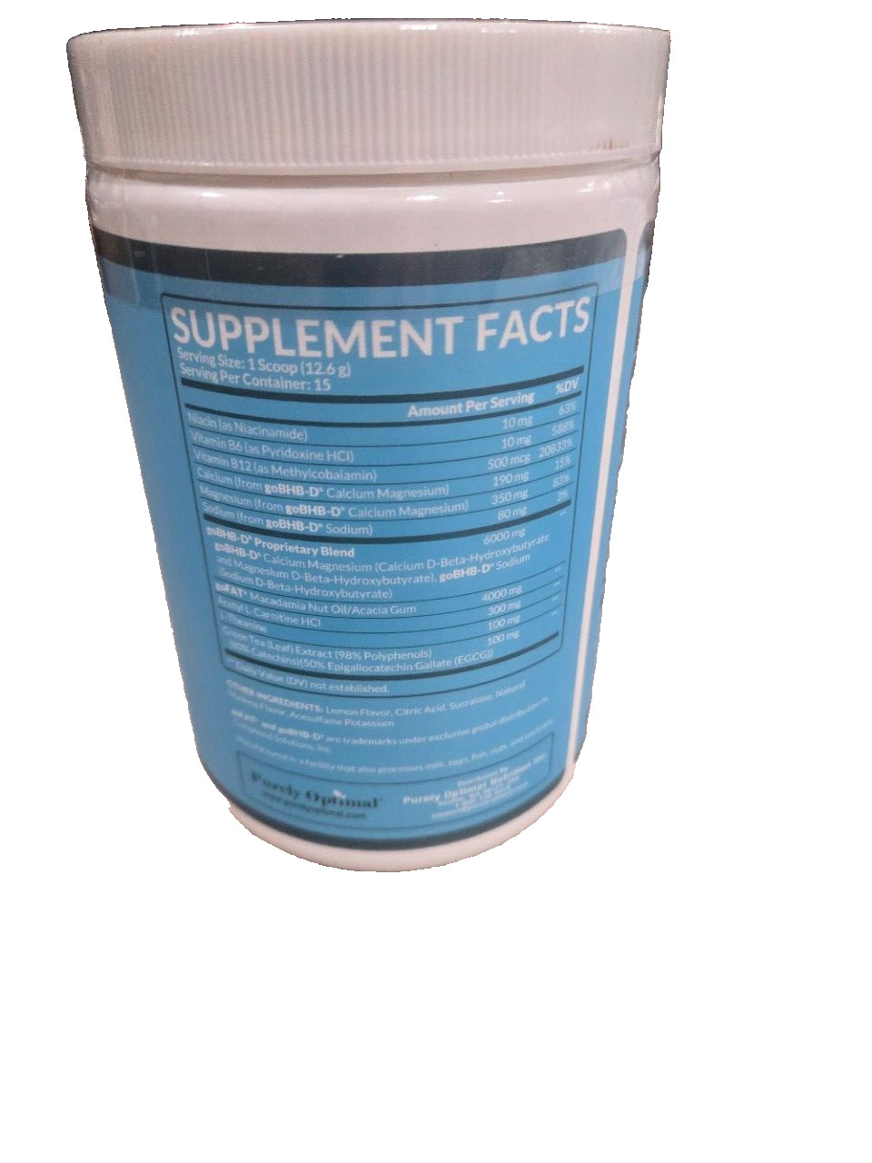 Purely Optimal KETO BHB powder 3.8 oz