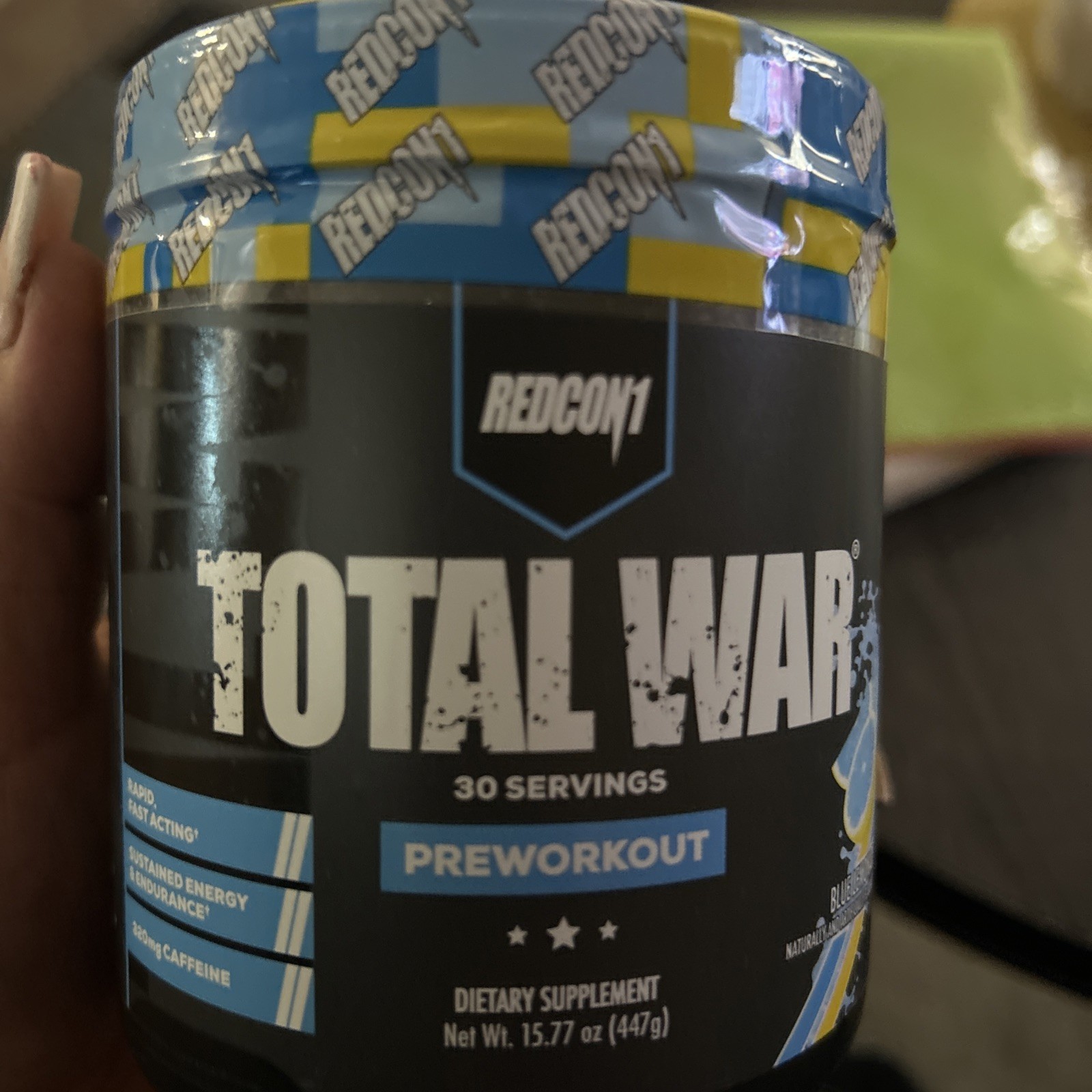 REDCON1 Total War Pre Workout Powder, Blue Lemonade – Beta Alanine + Citrulli…