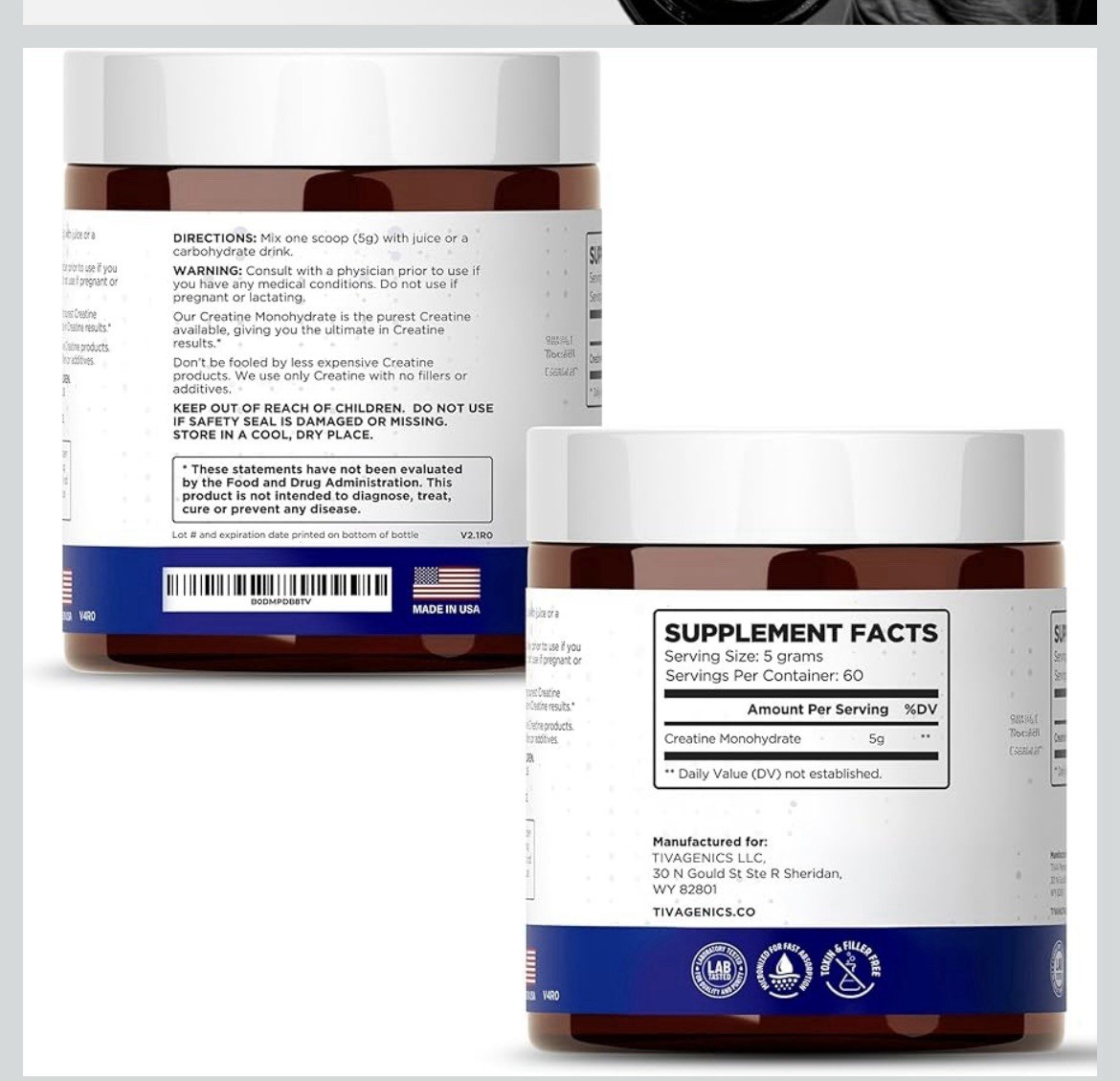 Monohydrate Powder 300g High Absorption, Micronized Lab-Tested, Vegan-Friendly