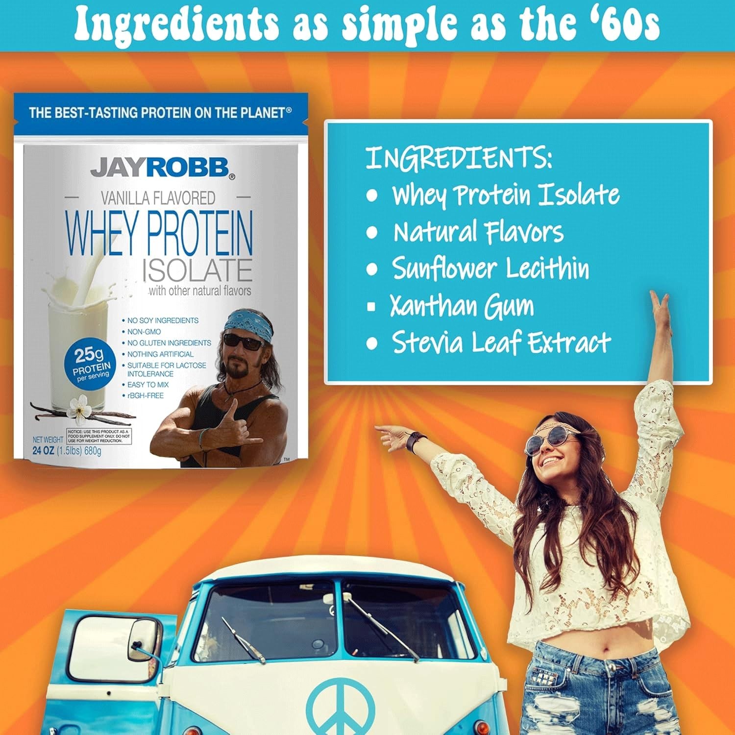 JAYROBB Whey Protein 1.5 Pound Vanilla
