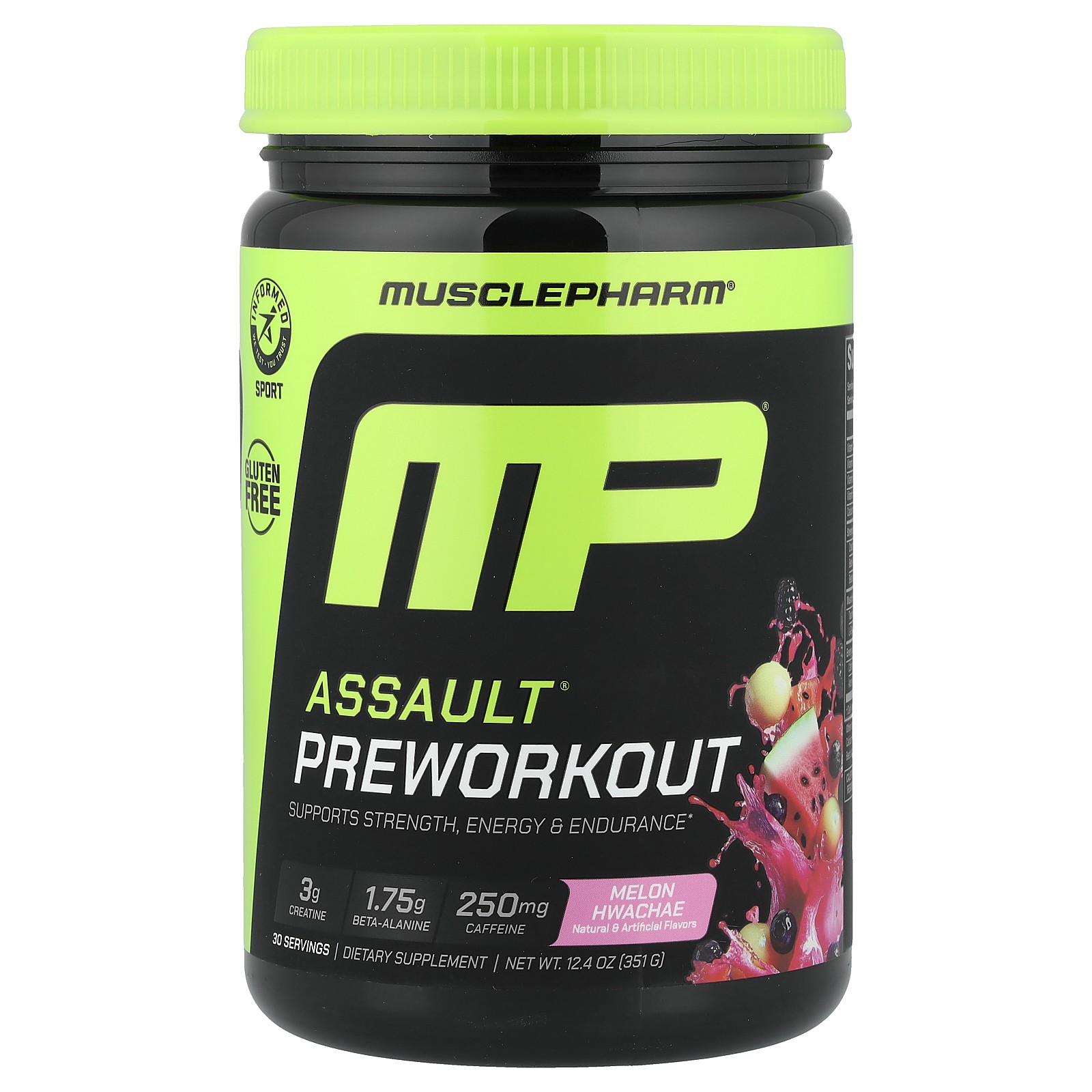 Assault® Preworkout, Melon Hwachae, 12.4 oz (351 g)