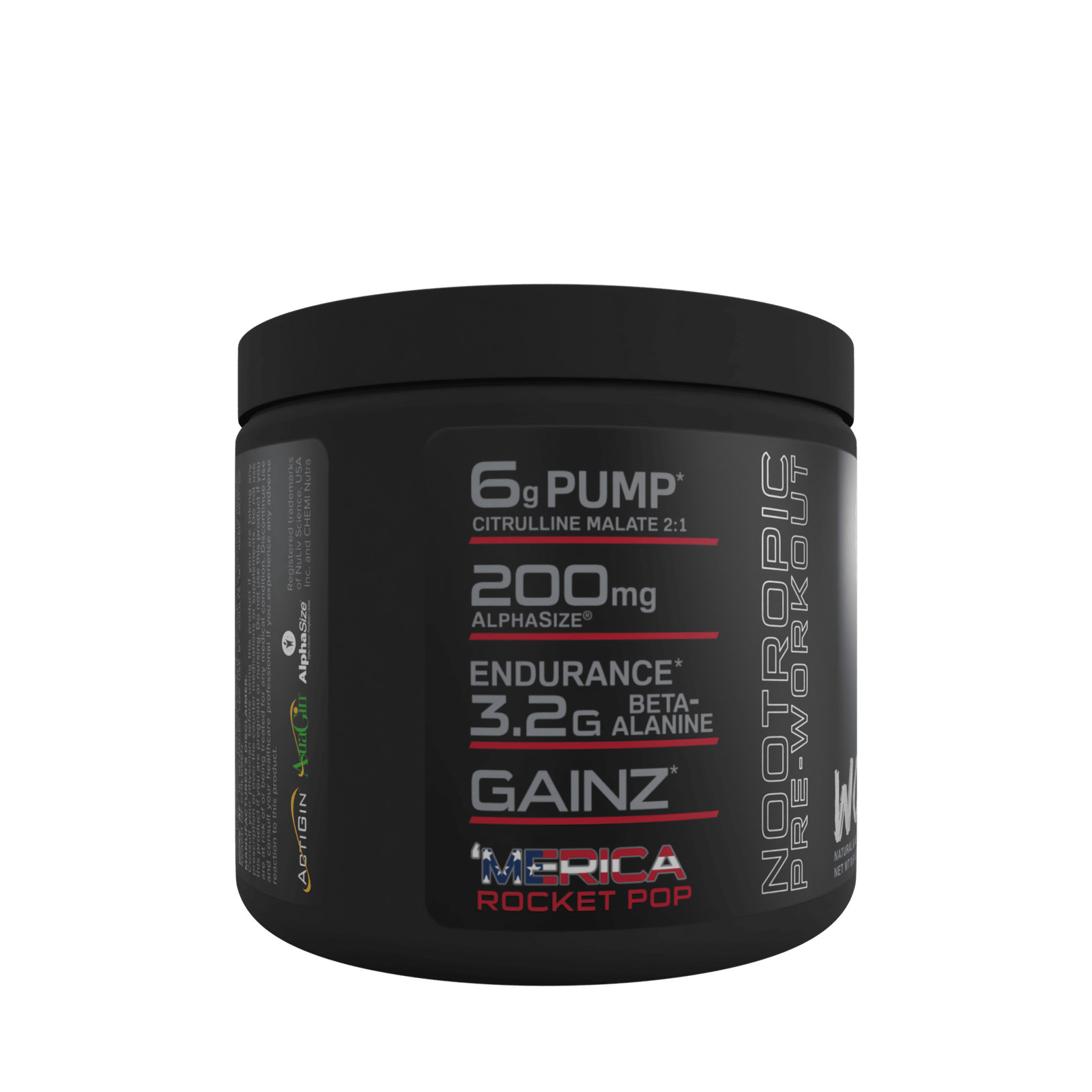 Bucked Up Woke Af Pre-Workout Powder, Increase Energy, Rocket Pop, 333mg
