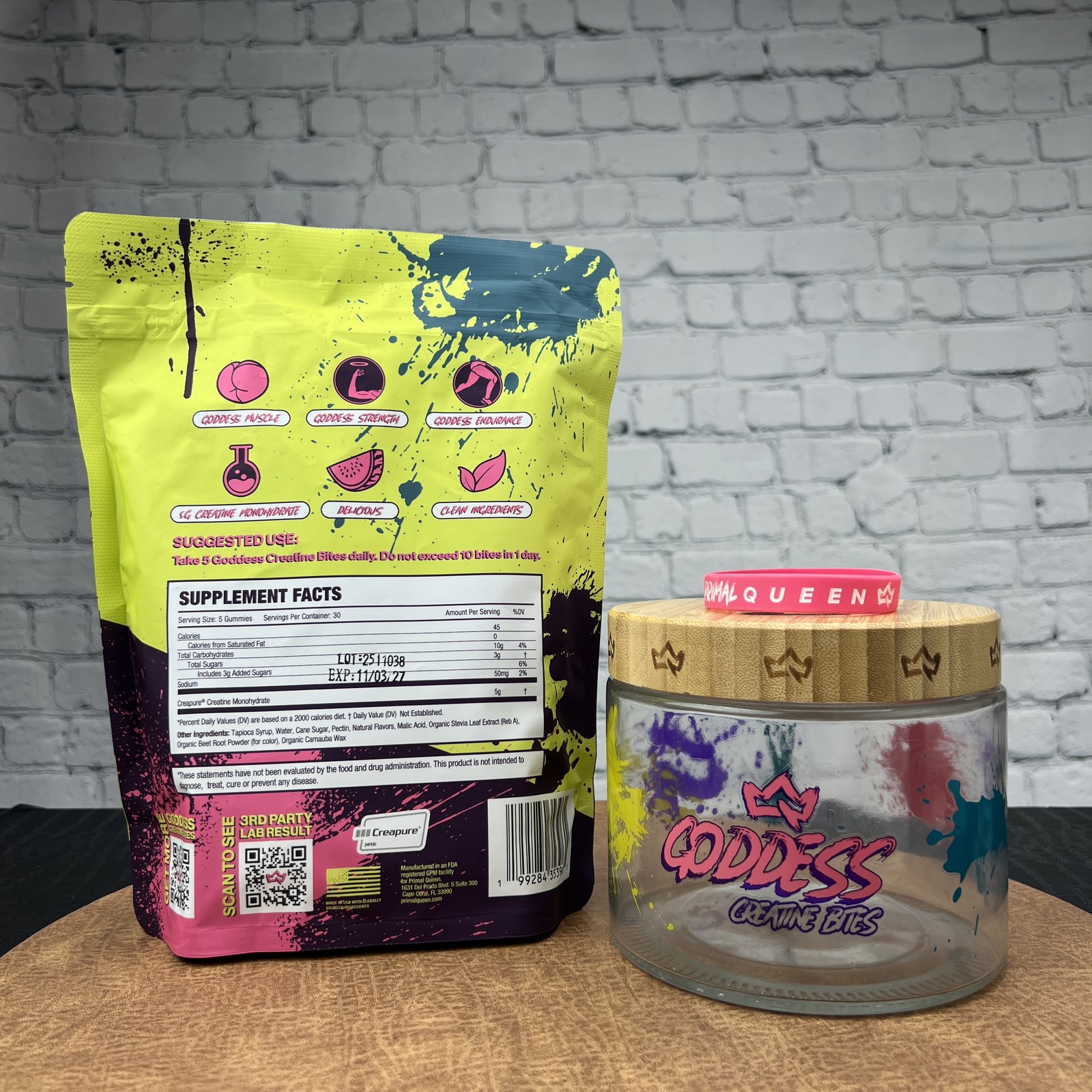 Primal Queen Goddess Creatine 150 Bites + Goddess Storage Jar
