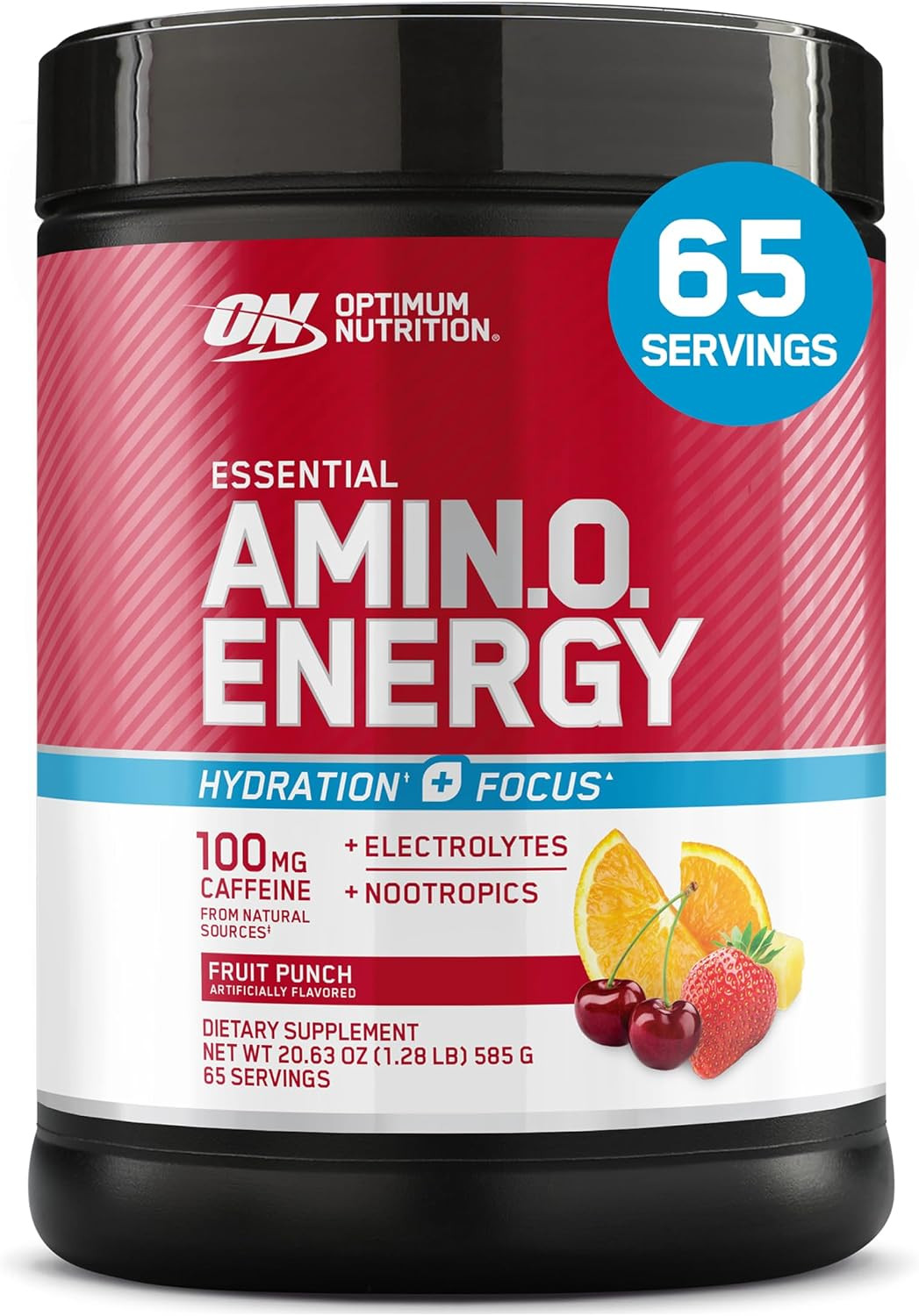 Amino Energy Powder plus Hydration, with BCAA, Electrolytes, and Caffeine, Pine