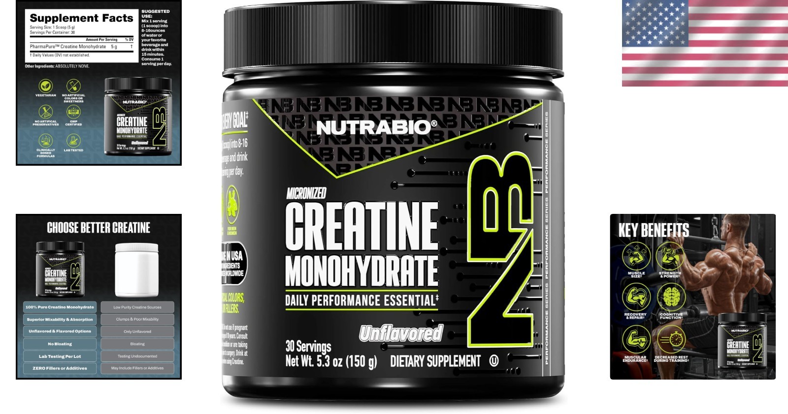 150g Unflavored Creatine Powder – Supports Muscle Growth & Recovery for Adults