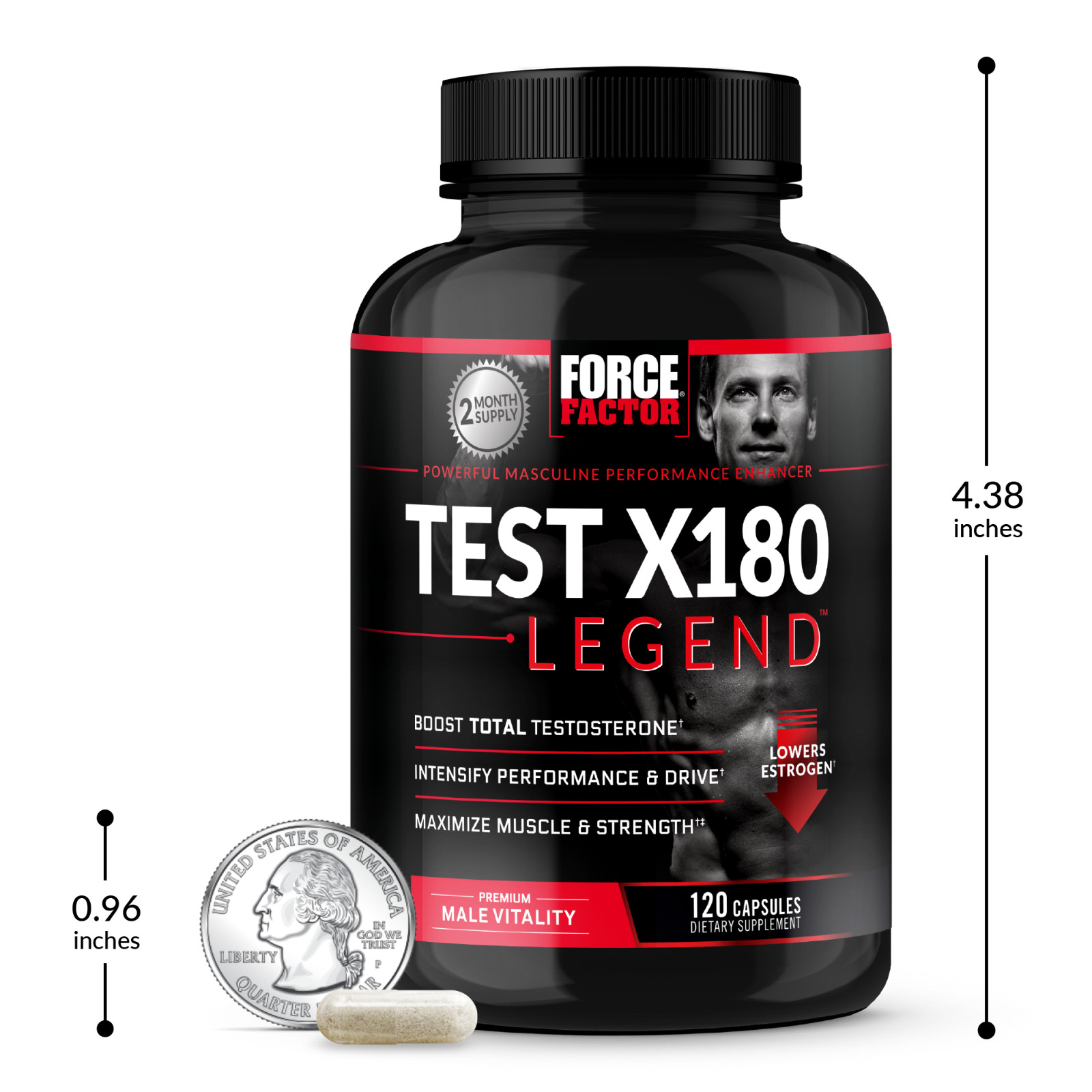 Force Factor Test X180 Legend – Testosterone Booster and Muscle Builder for Men