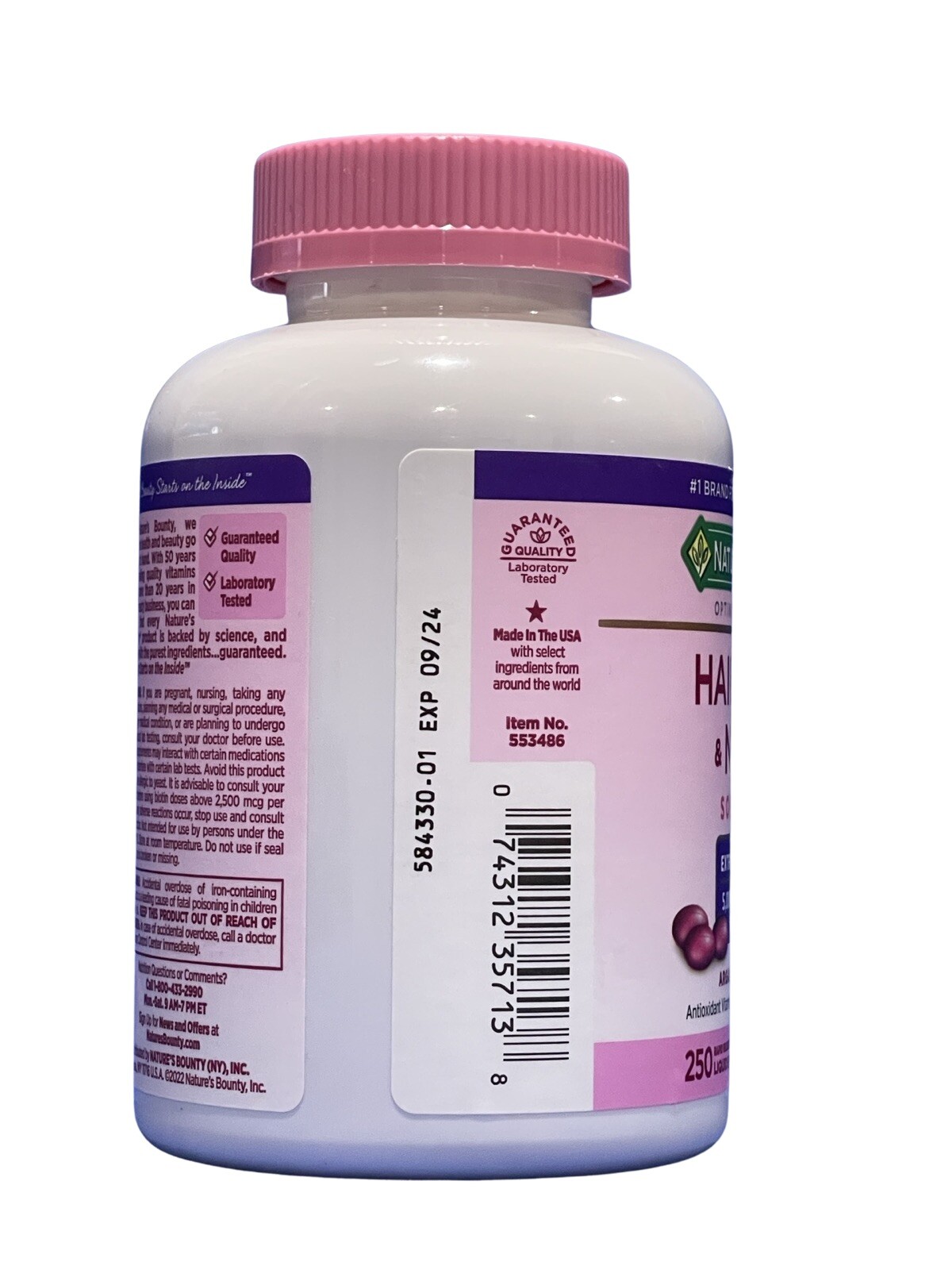 Nature’s Bounty HAIR SKIN and NAILS Multivitamin 5000 mcg Biotin (250 Softgeles)