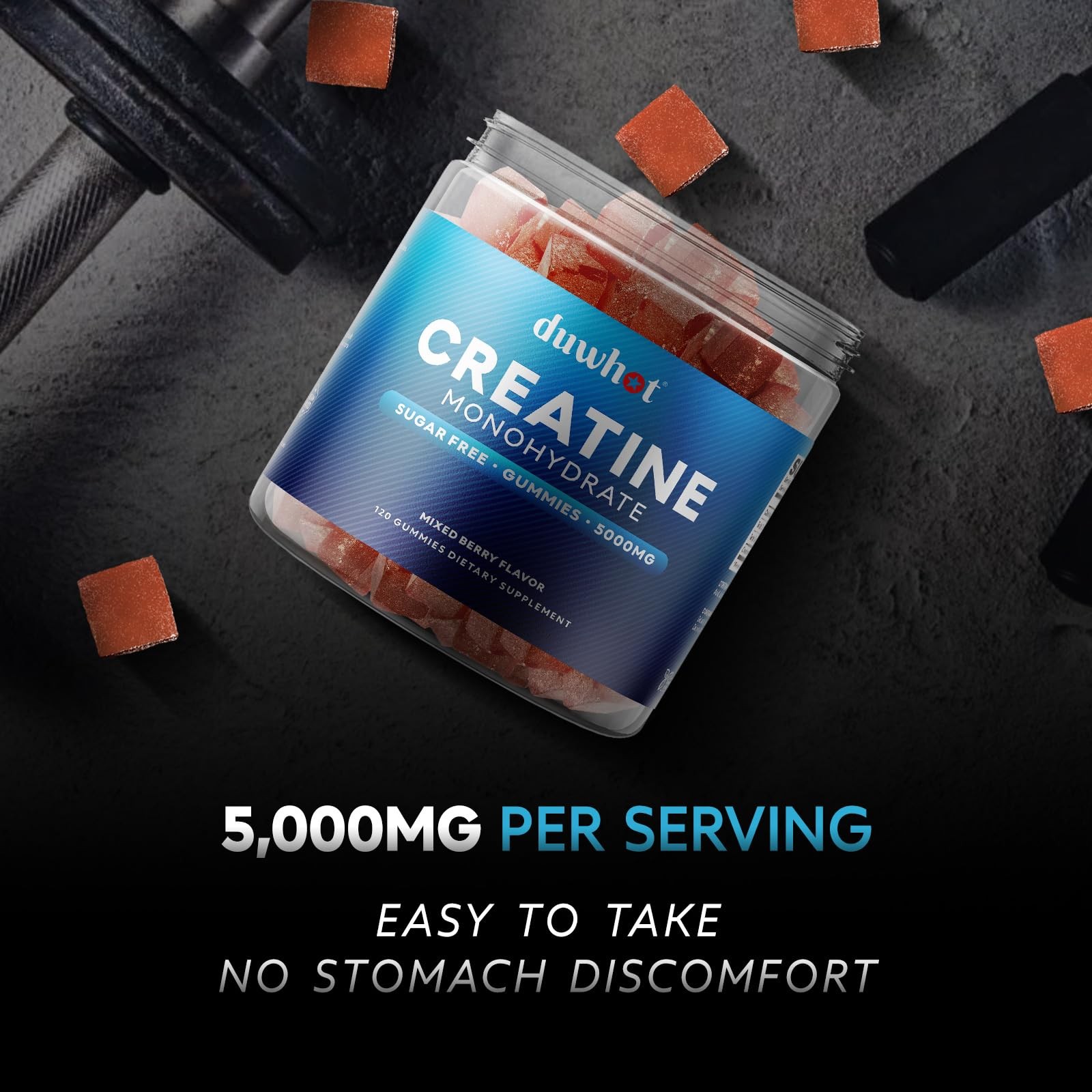 duwhot Creatine Monohydrate Gummies for Men, Creatine Monohydrate Chewables 5…