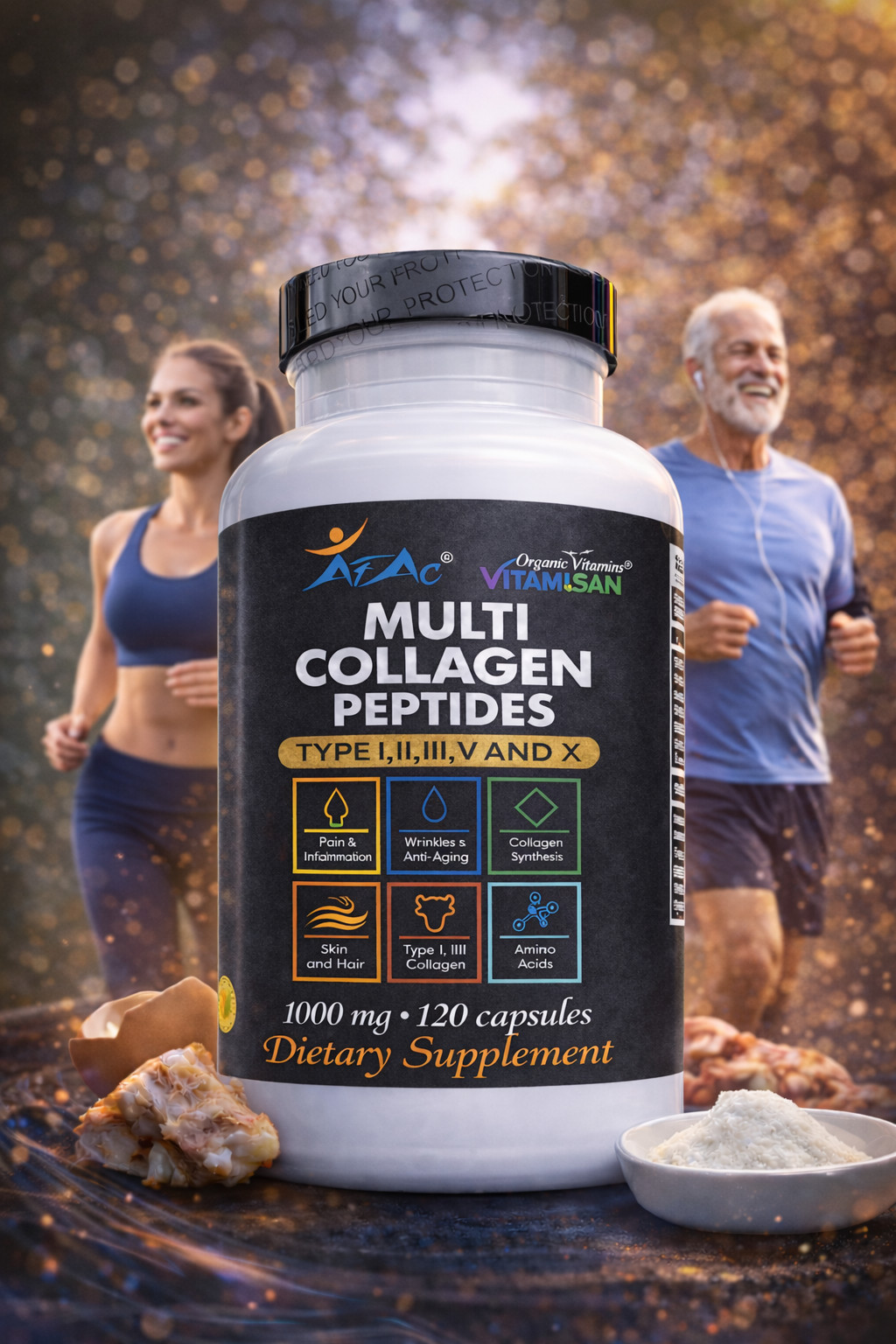 Supplements PILLS Collagen for Healthy Skin, Joints, Hair & Nails 1-Pack 120 CAP
