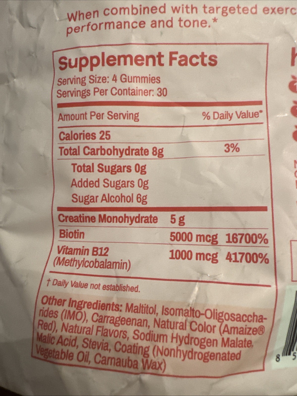 Peach Perfect Creatine Gummies 5g Tropical Fruit 30 Servings