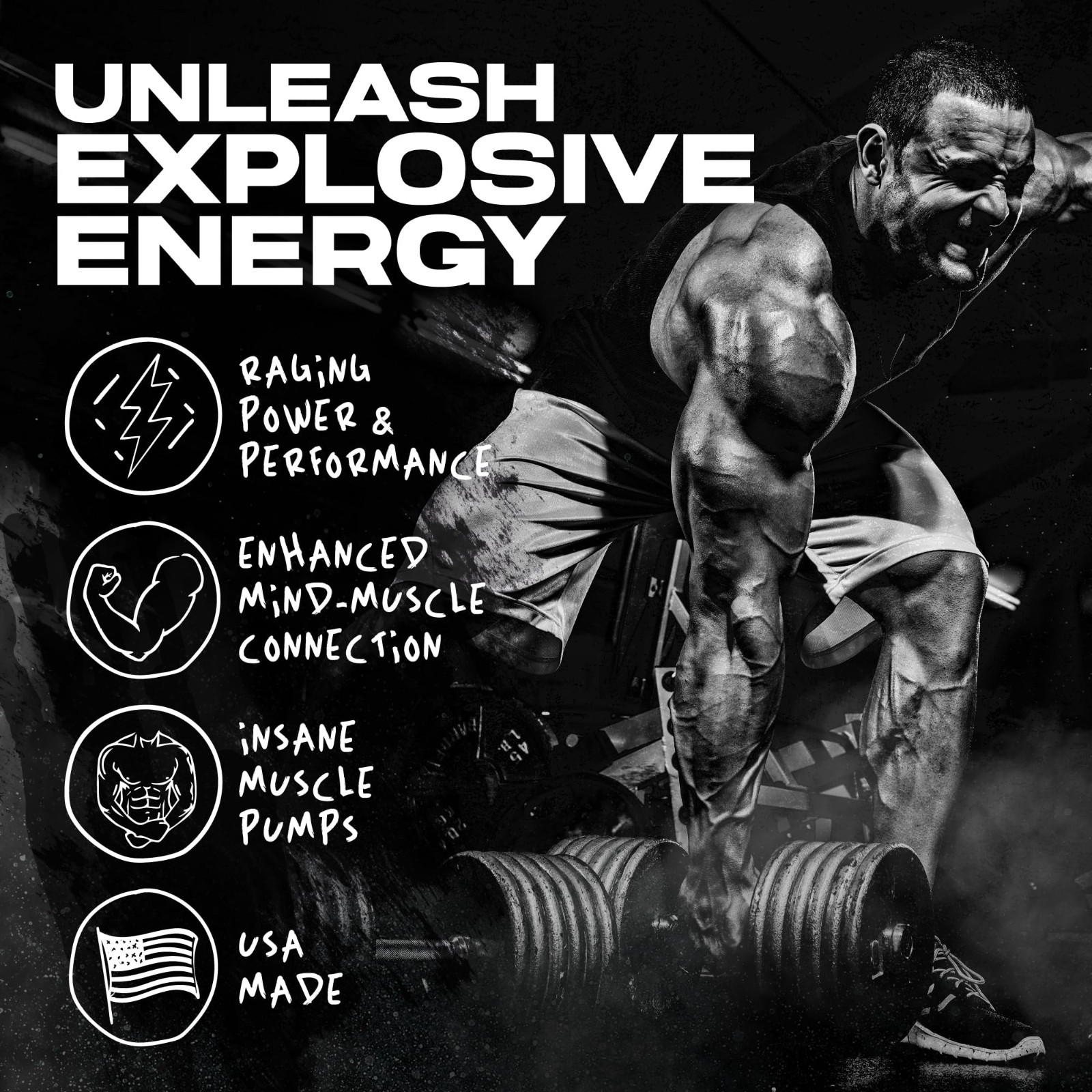 Vegan Pre-Workout Powder – 400mg Caffeine, Enhanced Energy & Focus, No Crash, Gl