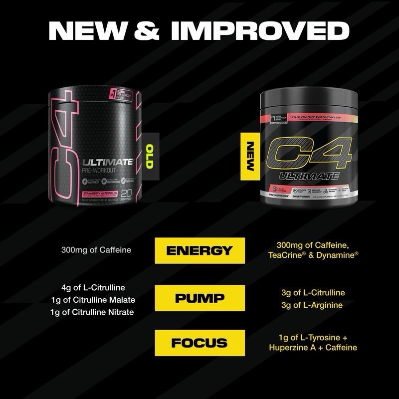 Cellucor C4 Ultimate Extreme Pre-Workout Energy Supplement Strawberry Watermelon