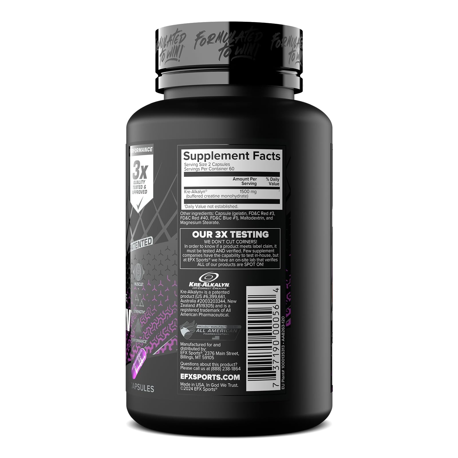 Kre-Alkalyn EFX | pH Correct Creatine Monohydrate Pill Supplement | Strength,…