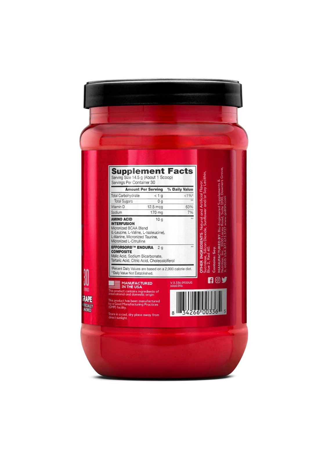 Amino X Muscle Recovery Powder – BCAAs, Keto Friendly, Caffeine-Free, Zero Sugar