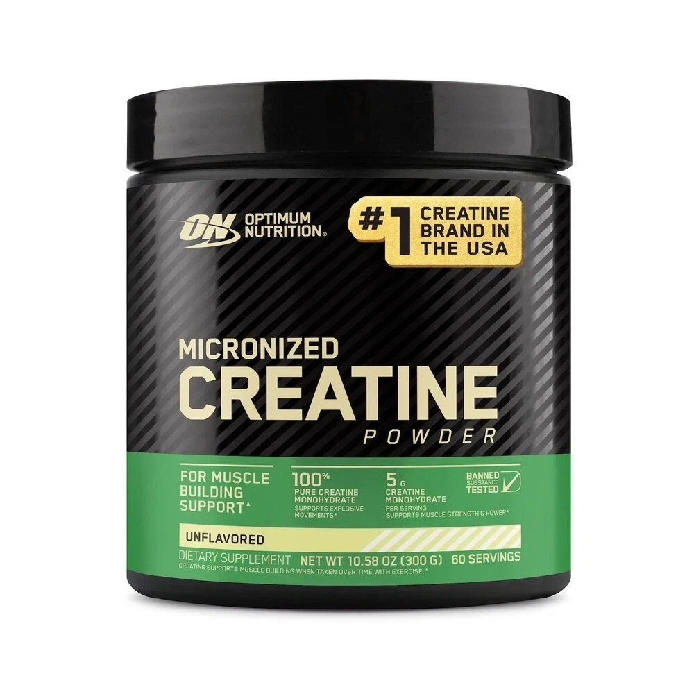 2PK Optimum Nutrition Creatine Powder, 300 Grams, 10.58 OZ