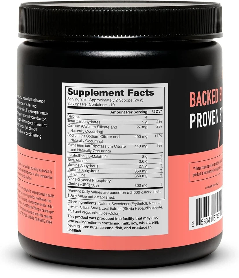 LEGION- All Natural Nitric Oxide Preworkout Drink to Boost Energy, Creatine…