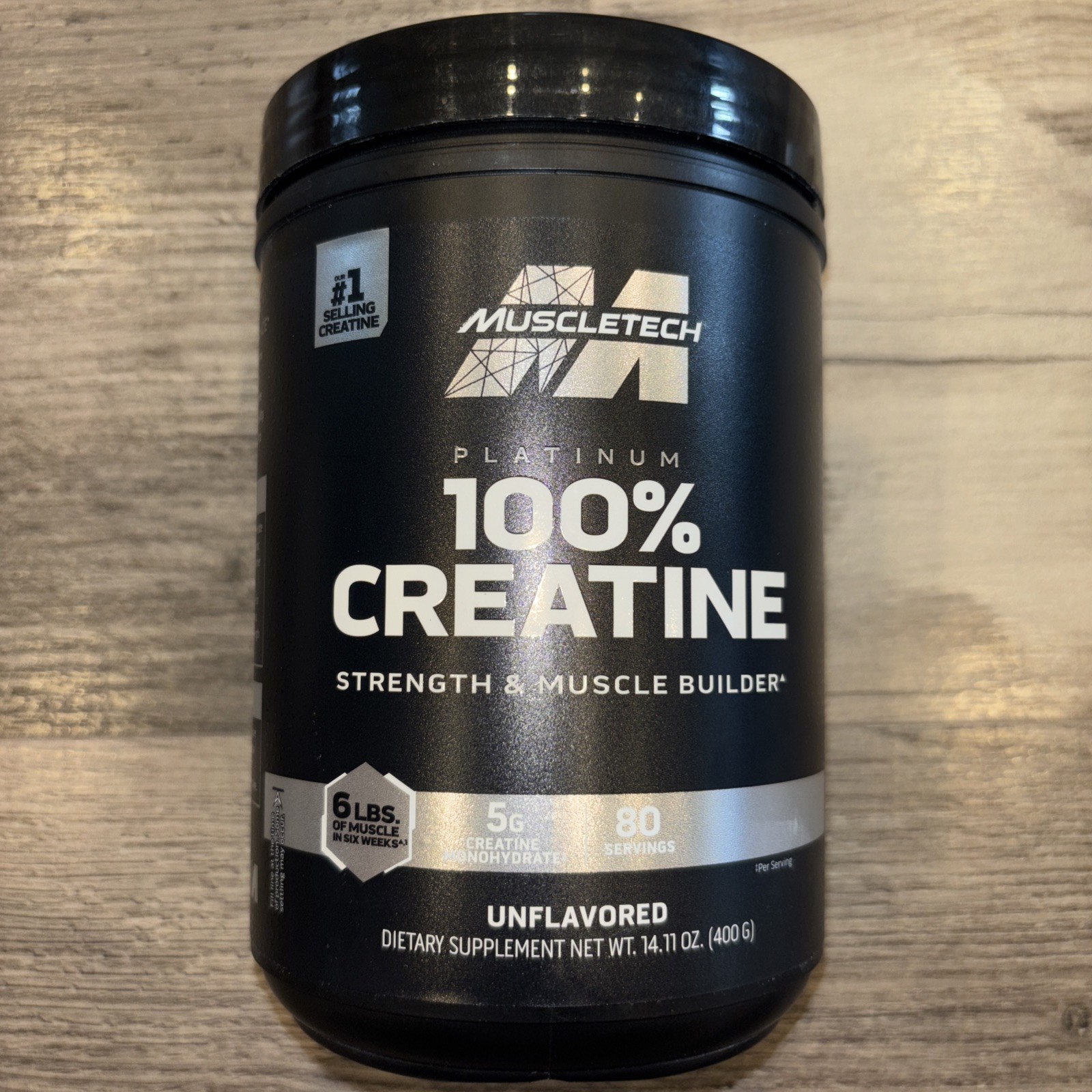 Muscletech, Essential Series, Platinum 100% Creatine, Unflavored, 14.11 oz
