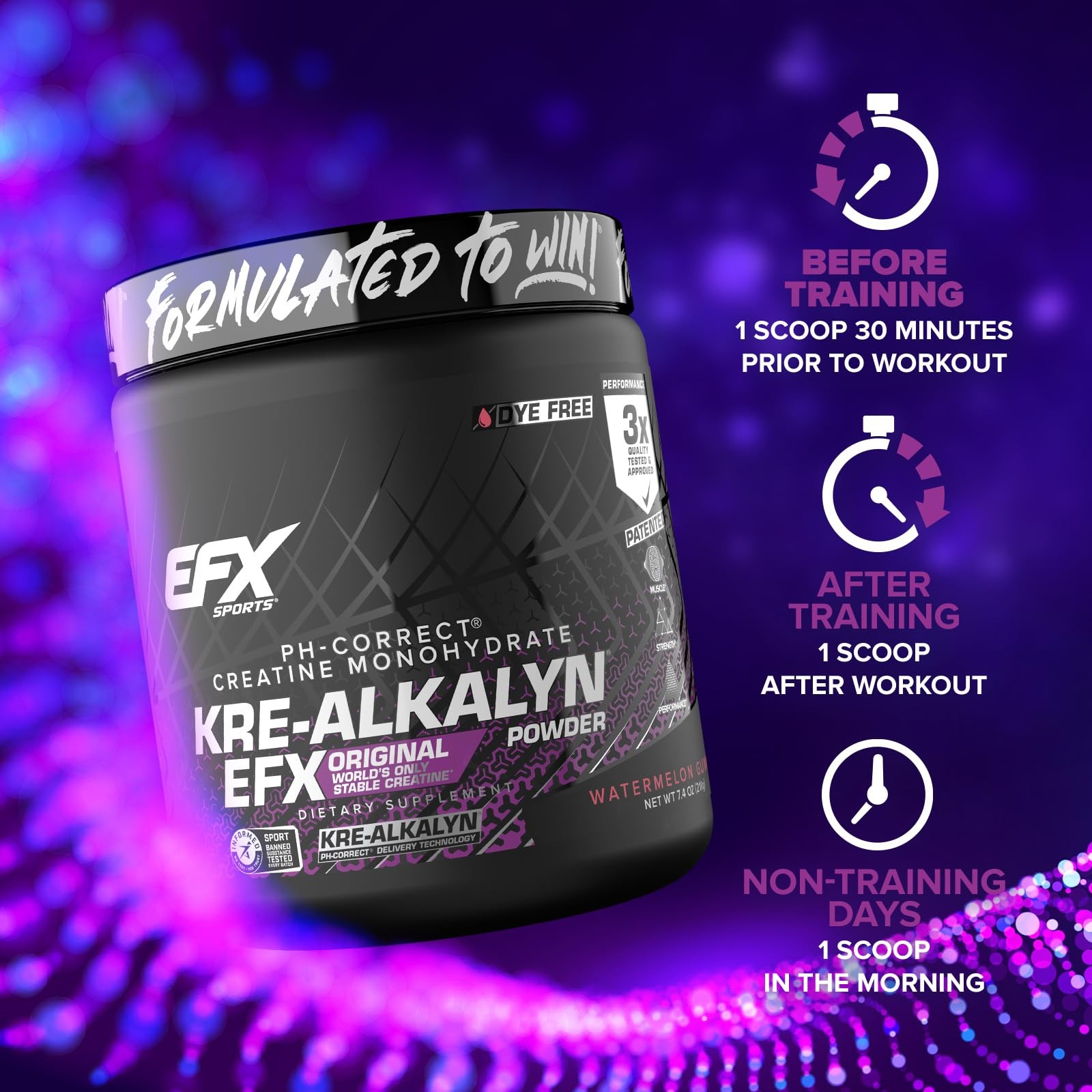 EFX Sports KreAlkalyn EFX Powder | pH Correct Creatine Monohydrate Powder Sup…