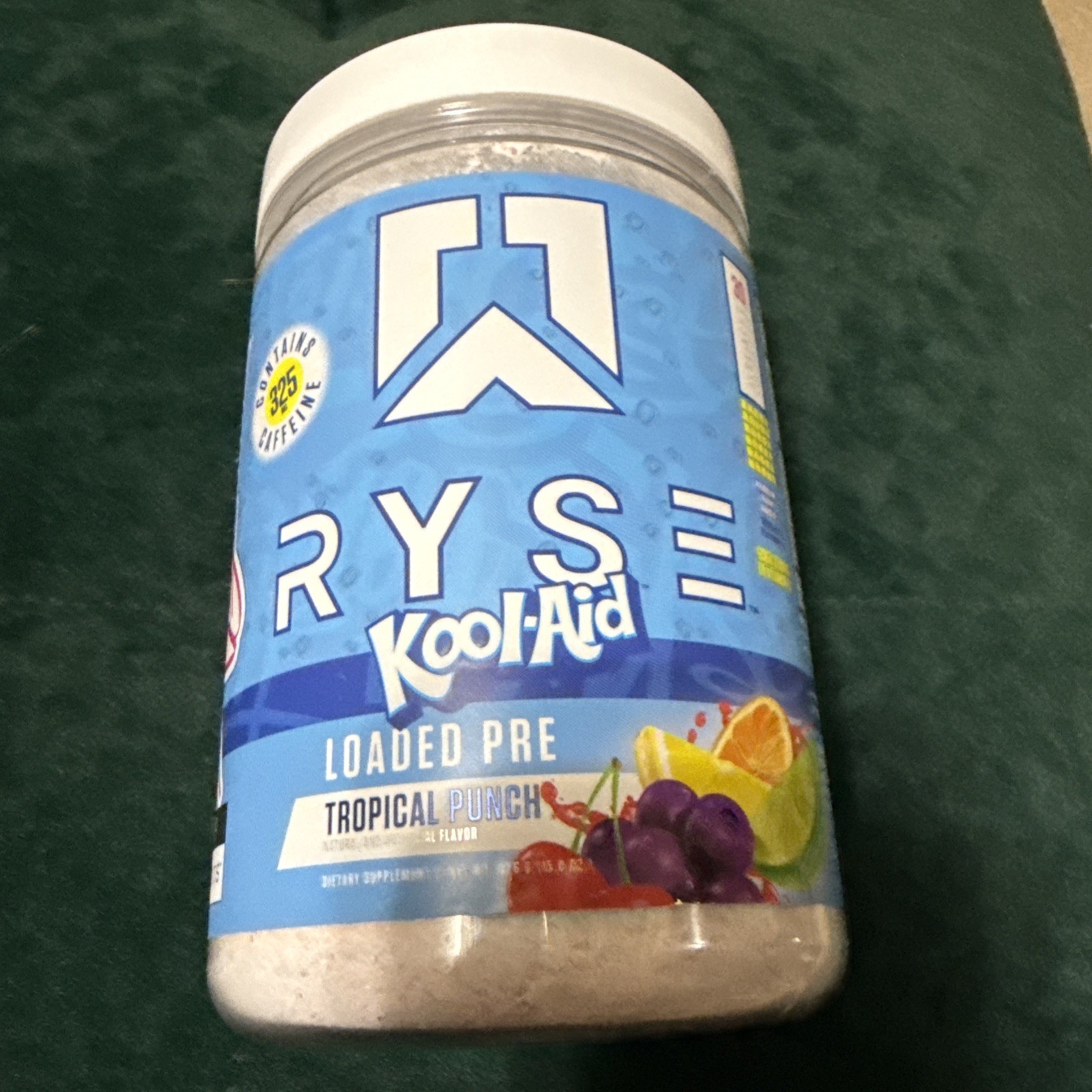 Ryse Up Supplements Kool-Aid Loaded Pre Workout Tropical Punch 15 Oz 30 Servings