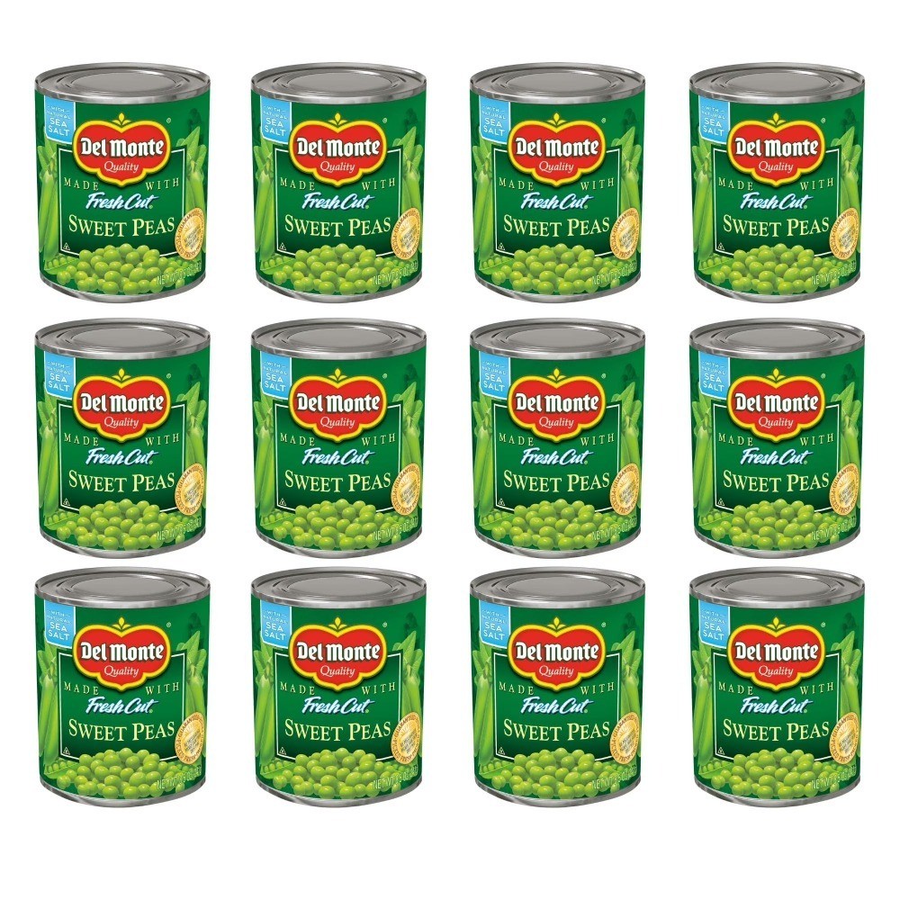 Canned Sweet Peas, 12 Pack of 8.5 oz Cans, Garden Vegetables, Sweet & Tender