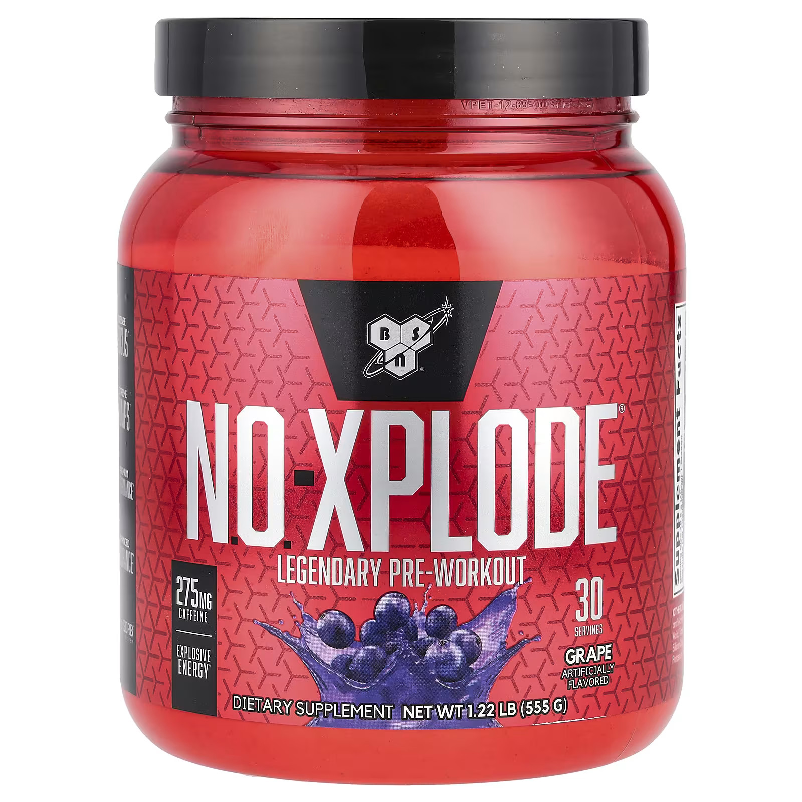 2 X BSN, N.O.-Xplode, Legendary Pre-Workout, Grape, 1.22 lbs (555 g)