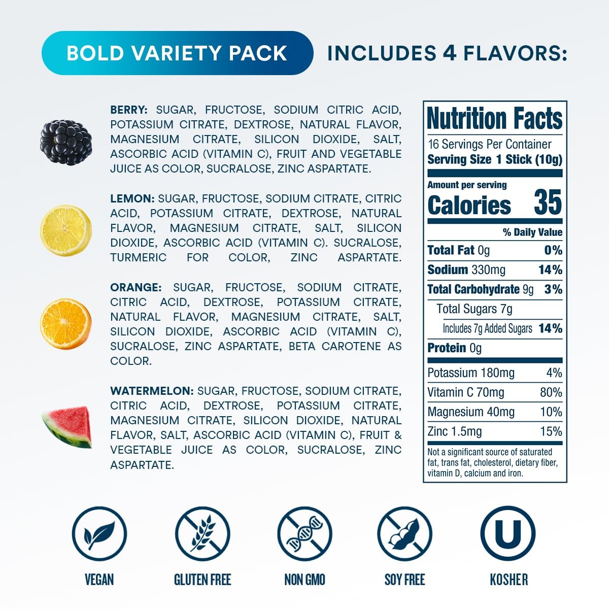Dripdrop – – Electrolytes Powder Drink Mix –