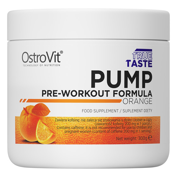 OstroVit PUMP Pre-Workout Formula 300 g-10,58 oz 4 flavors, Nitric Oxide