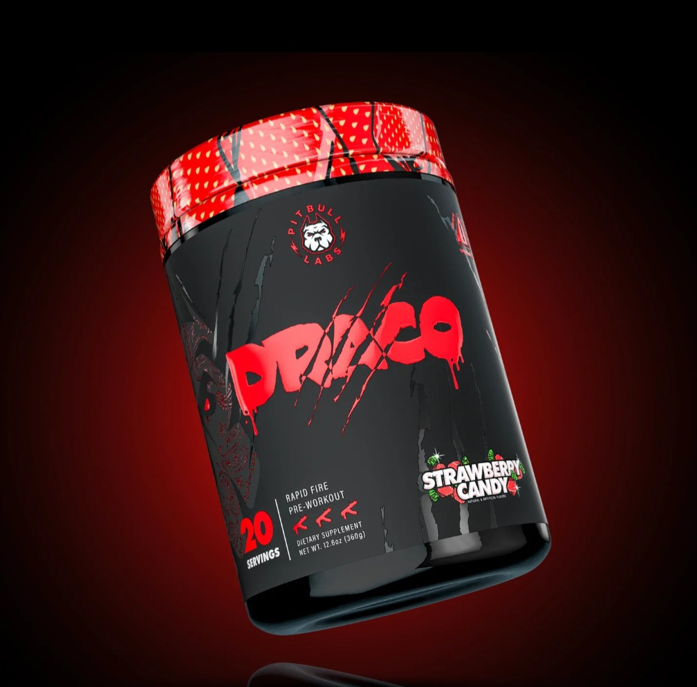 Draco Rapid Fire pre-workout Strawberry Candy 20 Servings 12.6 Oz Exp. 2/27