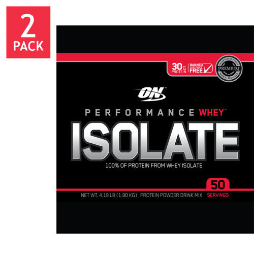 Optimum Nutrition 100% Whey Isolate Vanilla 2 pack of 4.5 lbs sports supplement