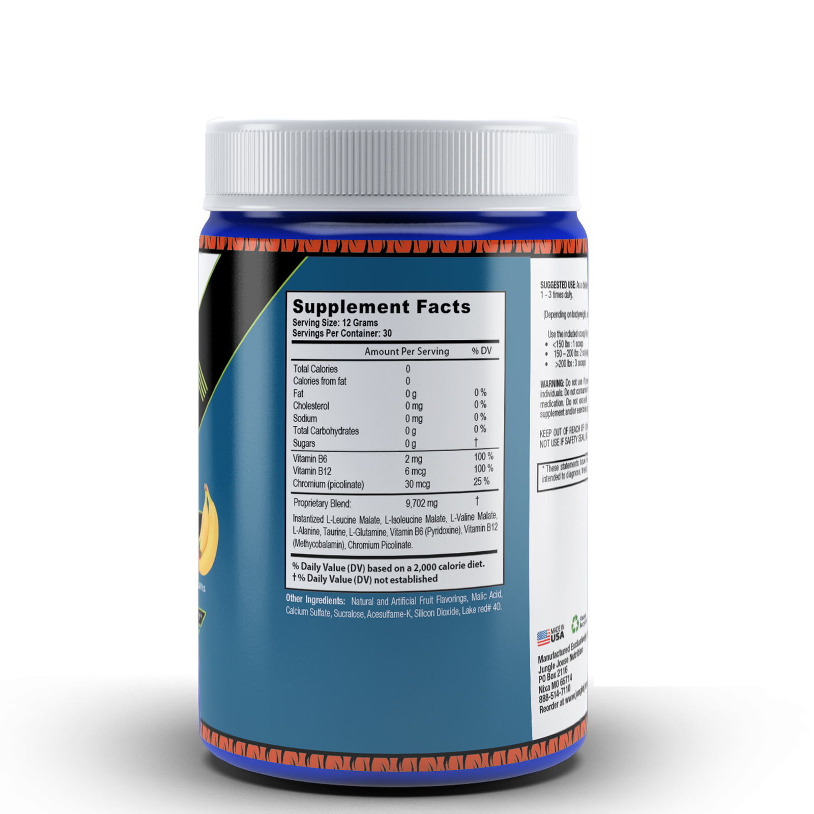 Jungle Joose STORM Recovery Post-Workout 360 Grams 30 Servings Strawberry Banana