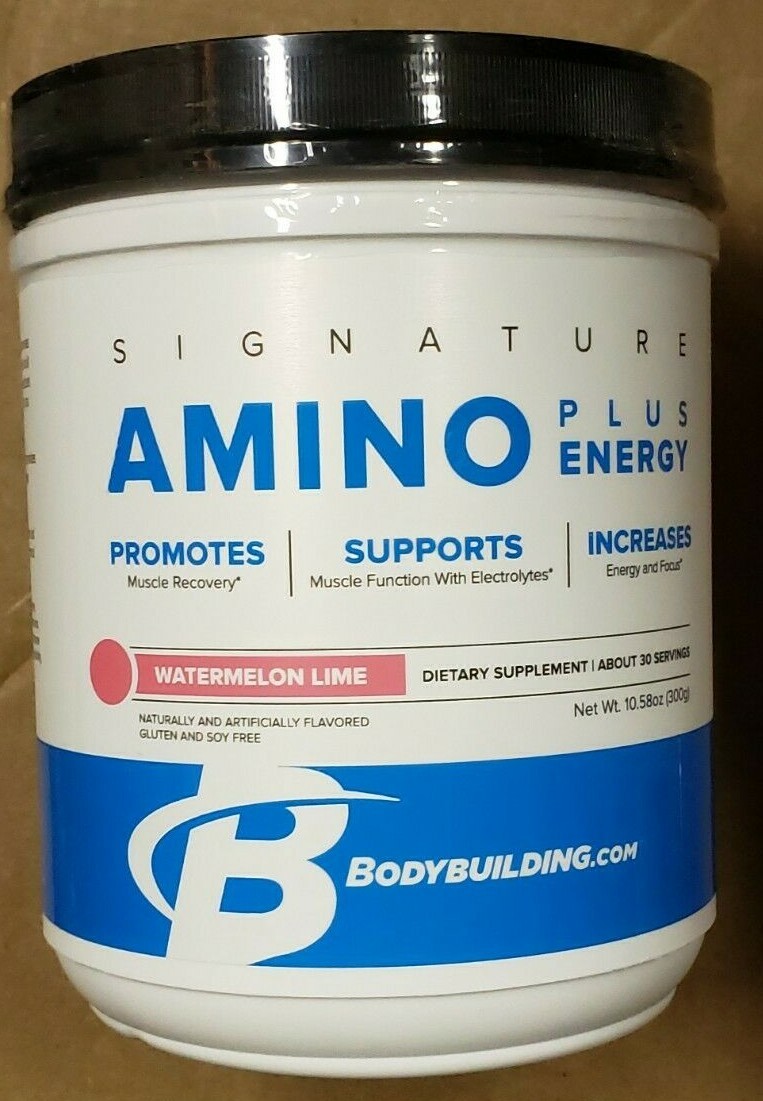 Bodybuilding.com Signature AMINO + Emergy – Watermelon Lime – 30 Serv – 12/2025