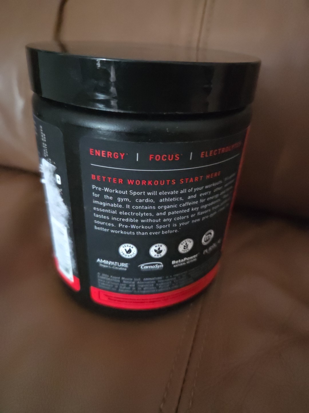 Kaged Sport Pre Workout Fruit Punch 20 Servings 2/5/27 188mg Caffeine Energy