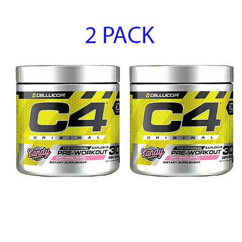 Cellucor C4 Original Pre Workout Powder – 60 Servings Fruit Punch & Juicy Candy