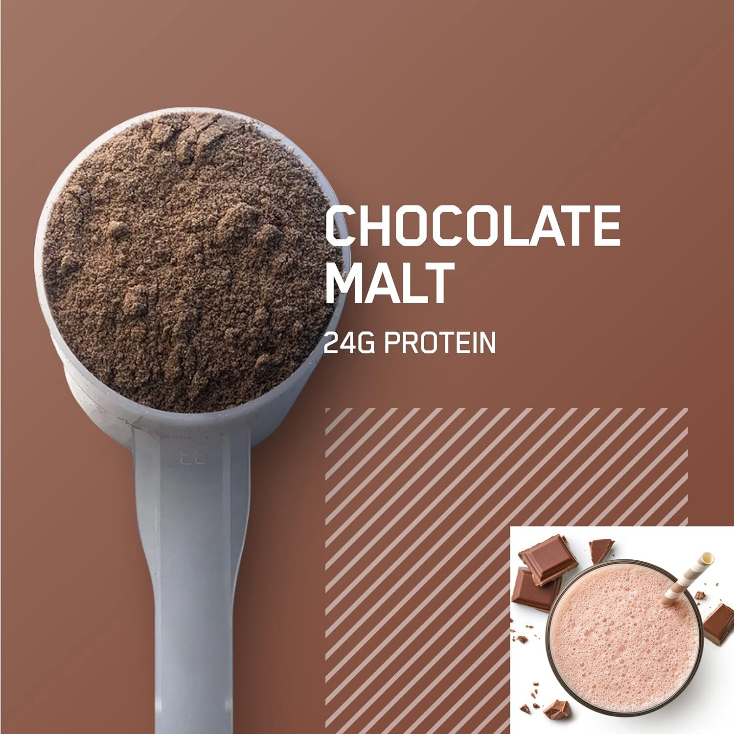 Gold Standard 100% Whey Protein Powder, Chocolate Malt, 2 Pound (Packaging May)*