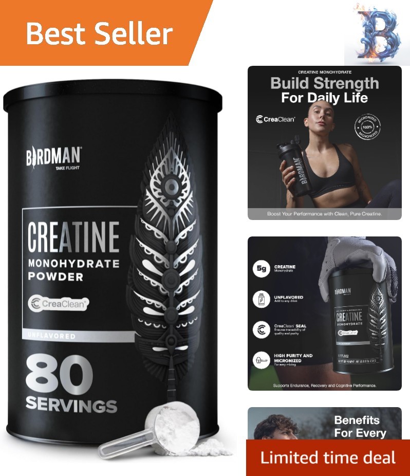 Creatine Monohydrate for Muscle Support & Energy – , Gluten Free, 400g Size